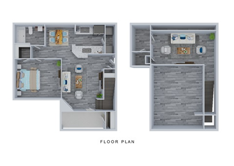 Floor plan for 1 bed, 1 bath, 920 sqft