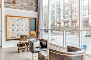 Durham apartment for rent - a living room with chairs and a large window