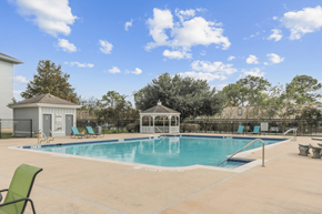 Pasadena apartment for rent - A pool with a gazebo in the background.