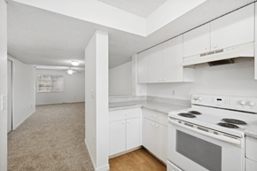 Fort Lauderdale apartment for rent - a white kitchen with white appliances and white cabinets