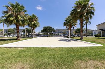 Sand volleyball court