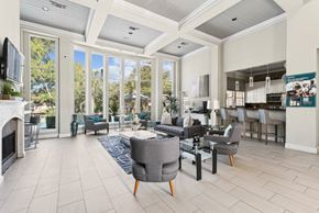 San Antonio apartment for rent - A living room with a fireplace and a television.