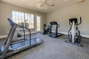 Fort Myers apartment for rent - Fitness Center with ceiling fan and cardio equipment