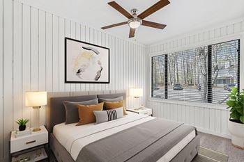 Bedroom with ceiling fan