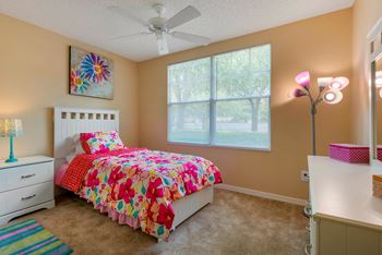 Carpeted bedrooms