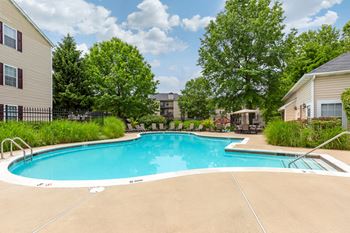 Swimming pool with sundeck and outdoor kitchen
