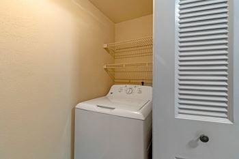 Full-size washer and dryer included