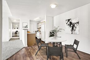 Mesa apartment for rent - Dining area and kitchen with modern furnishings at Tierra Antigua Apartments, Mesa