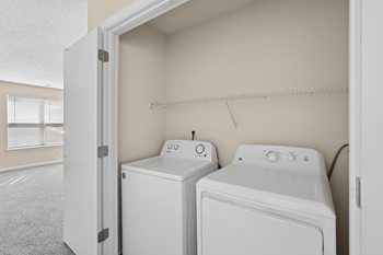 Full-size washer and dryer connections
