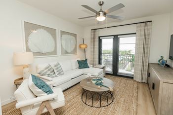 Hardwood style floor in living areas and bedrooms