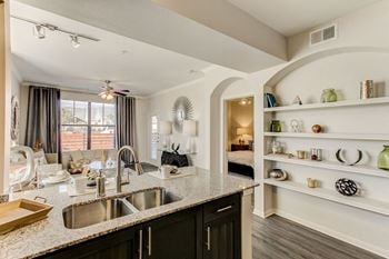 Built-in bookshelves