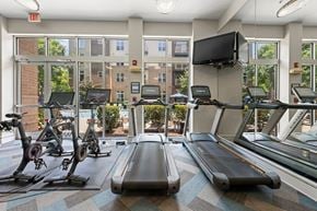 Charlotte apartment for rent - A Gym With Cardio Equipment at Elizabeth Square Apartments, Charlotte, 28204