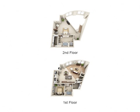 Floor plan for 2 beds, 2 baths, 1795 sqft
