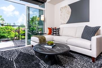 Redmond apartment for rent - a living room with a couch and a coffee table
