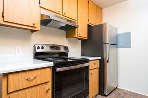 Union City apartment for rent - a kitchen with a stove and a refrigerator