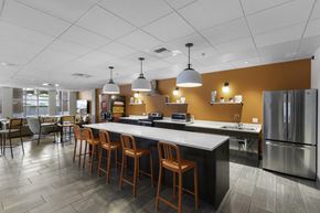 Seattle apartment for rent - Resident Shared Kitchen Space with a long counter and chairs at Sedona Apartments, Seattle, WA