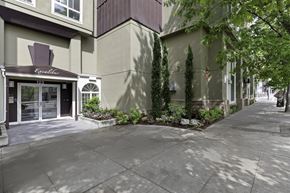 Bellevue apartment for rent - Front View of Apartment Building at Excalibur Apartment Homes, Bellevue, 98004