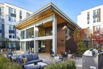 Outdoor terrace with ping pong & bbqs