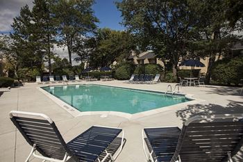 Swimming pool with relaxing sundecks