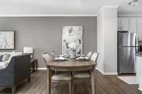 Canton apartment for rent - A modern dining room with a table set for four at Park West, Canton, 48187