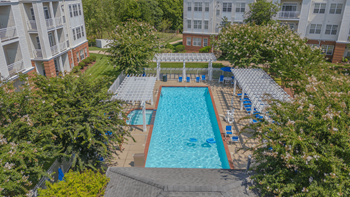 Swimming pool with expansive sundeck & spa