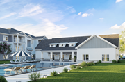 Columbia apartment for rent - A white house with a pool in front of it.at The Landings at Hard Scrabble, Columbia, 29203