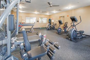 24-Hour fitness center with studio and sauna