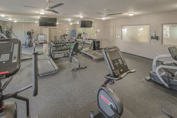 24-Hour fitness center with studio and sauna