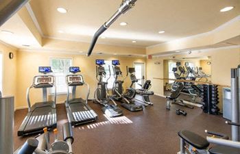 Cardio equipment at the fitness center