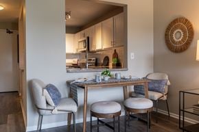 Naperville apartment for rent - A dining area with a table and chairs.