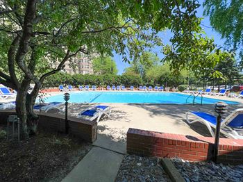 Outdoor heated swimming pool