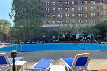 Outdoor heated swimming pool
