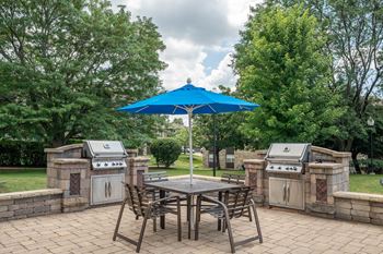 Picnic & bbq area with charcoal grills