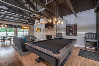 Billiards, game tables & flat-screen tv