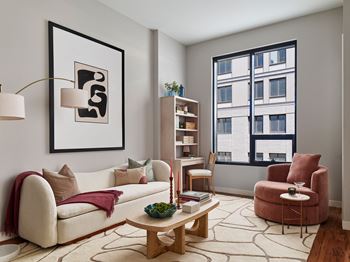 Luxury wood-inspired, vinyl flooring in living areas