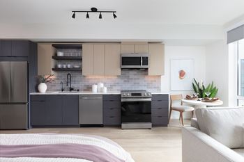 Stainless steel kitchen appliances