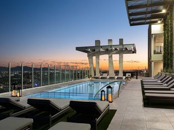 Pool with sunning deck