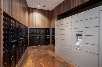 Mail room with package receiving service