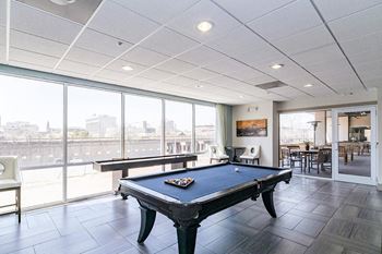 Game room with pool table