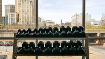 24-Hour fitness center with free weights