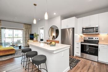 Gourmet chef kitchens with stainless steel appliances