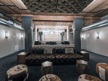 Lofts at river east movie theater screening room