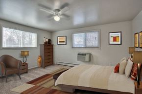 Fort Collins apartment for rent - Village on Leisure interior bedroom with large windows