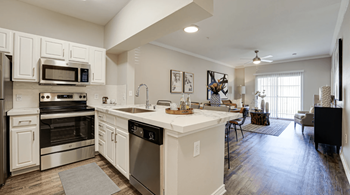 Open kitchen and living room 
