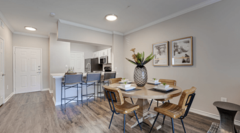 Dining room and kitchen