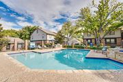 Cleburne apartment for rent - Resort style swimming pool with surrounding patio at Arbors Of Cleburne Apartments, Texas, 76033