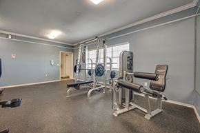 Cleburne apartment for rent - Gym with leg press machine at Cleburne Terrace Apartments, Cleburne, TX