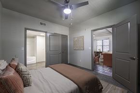 Grapevine apartment for rent - A modern bedroom with bath