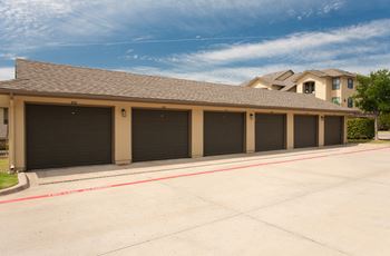 Row of garage doors