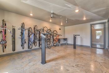 Bike storage located in building 4